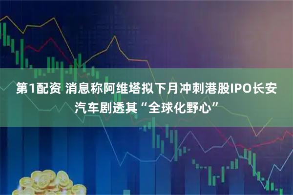 第1配资 消息称阿维塔拟下月冲刺港股IPO　长安汽车剧透其“全球化野心”